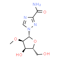 ChemSpider 2D Image | 1-(2-O-Methyl-Î²-D-ribofuranosyl)-1H-1,2,4-triazole-3-carboxamide | C9H14N4O5