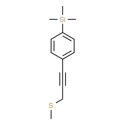 ChemSpider 2D Image | Trimethyl{4-[3-(methylsulfanyl)-1-propyn-1-yl]phenyl}silane | C13H18SSi