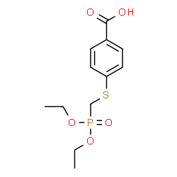ChemSpider 2D Image | 4-{[(Diethoxyphosphoryl)methyl]sulfanyl}benzoic acid | C12H17O5PS