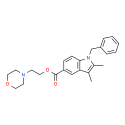 ChemSpider 2D Image | 2-(4-Morpholinyl)ethyl 1-benzyl-2,3-dimethyl-1H-indole-5-carboxylate | C24H28N2O3