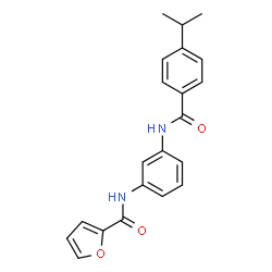 ChemSpider 2D Image | N-{3-[(4-Isopropylbenzoyl)amino]phenyl}-2-furamide | C21H20N2O3