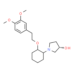 ChemSpider 2D Image | (3S)-1-{2-[2-(3,4-Dimethoxyphenyl)ethoxy]cyclohexyl}-3-pyrrolidinol | C20H31NO4