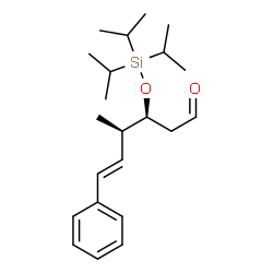 ChemSpider 2D Image | (3S,4R,5E)-4-Methyl-6-phenyl-3-[(triisopropylsilyl)oxy]-5-hexenal | C22H36O2Si