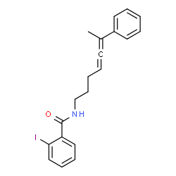 ChemSpider 2D Image | 2-Iodo-N-(6-phenyl-4,5-heptadien-1-yl)benzamide | C20H20INO