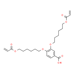 ChemSpider 2D Image | 3,4-Bis{[6-(acryloyloxy)hexyl]oxy}benzoic acid | C25H34O8