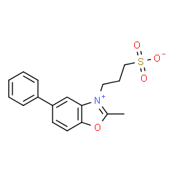 ChemSpider 2D Image | 2-Methyl-5-phenyl-3-(3-sulfopropyl)benzoxazolium inner salt | C17H17NO4S