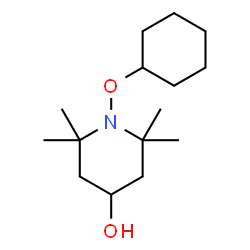 ChemSpider 2D Image | 1-(Cyclohexyloxy)-2,2,6,6-tetramethyl-4-piperidinol | C15H29NO2