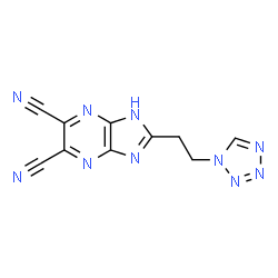 ChemSpider 2D Image | 2-[2-(1H-Tetrazol-1-yl)ethyl]-1H-imidazo[4,5-b]pyrazine-5,6-dicarbonitrile | C10H6N10