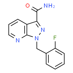 ChemSpider 2D Image | 1-(2-Fluorobenzyl)-1H-pyrazolo[3,4-b]pyridine-3-carboxamide | C14H11FN4O