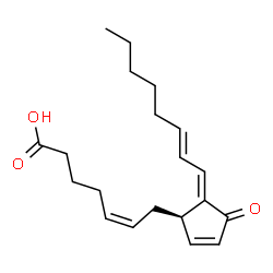 ChemSpider 2D Image | (5Z,8beta,12E,14E)-11-Oxoprosta-5,9,12,14-tetraen-1-oic acid | C20H28O3