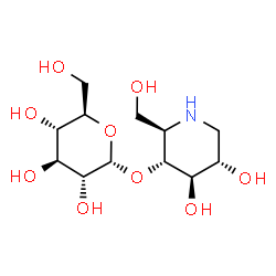 ChemSpider 2D Image | 4-O-(a-D-Glucopyranosyl) moranoline | C12H23NO9