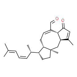 ChemSpider 2D Image | (6alpha,7E,17Z)-5-Oxoophiobola-3,7,17,19-tetraen-25-al | C25H34O2