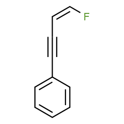 ChemSpider 2D Image | [(3Z)-4-Fluoro-3-buten-1-yn-1-yl]benzene | C10H7F