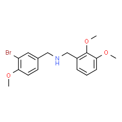 ChemSpider 2D Image | (3-Bromo-4-methoxy-benzyl)-(2,3-dimethoxy-benzyl)-amine | C17H20BrNO3