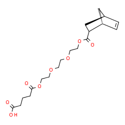 ChemSpider 2D Image | 1-[(1R,4R)-Bicyclo[2.2.1]hept-5-en-2-yl]-1,12-dioxo-2,5,8,11-tetraoxahexadecan-16-oic acid | C19H28O8
