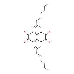 ChemSpider 2D Image | 2,7-Dihexyl-4,5,9,10-pyrenetetrone | C28H30O4