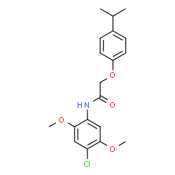 ChemSpider 2D Image | N-(4-Chloro-2,5-dimethoxyphenyl)-2-(4-isopropylphenoxy)acetamide | C19H22ClNO4