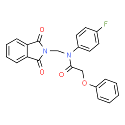 ChemSpider 2D Image | N-(1,3-Dioxo-1,3-dihydro-isoindol-2-ylmethyl)-N-(4-fluoro-phenyl)-2-phenoxy-acetamide | C23H17FN2O4