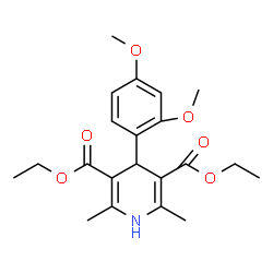 ChemSpider 2D Image | Diethyl 4-(2,4-dimethoxyphenyl)-2,6-dimethyl-1,4-dihydro-3,5-pyridinedicarboxylate | C21H27NO6