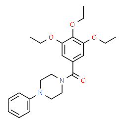 ChemSpider 2D Image | (4-Phenyl-1-piperazinyl)(3,4,5-triethoxyphenyl)methanone | C23H30N2O4