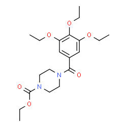 ChemSpider 2D Image | Ethyl 4-(3,4,5-triethoxybenzoyl)-1-piperazinecarboxylate | C20H30N2O6
