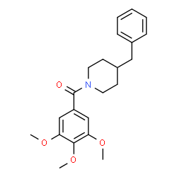 ChemSpider 2D Image | (4-Benzyl-1-piperidinyl)(3,4,5-trimethoxyphenyl)methanone | C22H27NO4