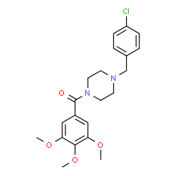 ChemSpider 2D Image | [4-(4-Chlorobenzyl)-1-piperazinyl](3,4,5-trimethoxyphenyl)methanone | C21H25ClN2O4