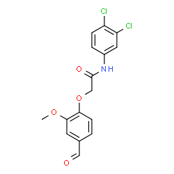 ChemSpider 2D Image | N-(3,4-Dichlorophenyl)-2-(4-formyl-2-methoxyphenoxy)acetamide | C16H13Cl2NO4