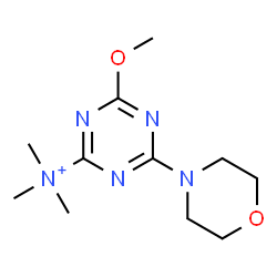 ChemSpider 2D Image | 4-Methoxy-N,N,N-trimethyl-6-(4-morpholinyl)-1,3,5-triazin-2-aminium | C11H20N5O2