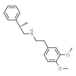 ChemSpider 2D Image | (2R)-N-[2-(3,4-Dimethoxyphenyl)ethyl]-2-phenyl-1-propanamine | C19H25NO2