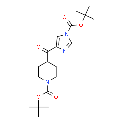 ChemSpider 2D Image | 2-Methyl-2-propanyl 4-[(1-{[(2-methyl-2-propanyl)oxy]carbonyl}-1H-imidazol-4-yl)carbonyl]-1-piperidinecarboxylate | C19H29N3O5