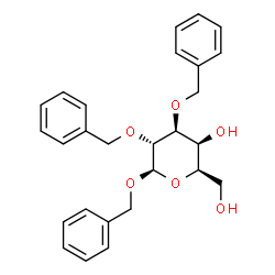 ChemSpider 2D Image | Benzyl 2,3-di-O-benzyl-beta-D-galactopyranoside | C27H30O6