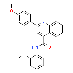 ChemSpider 2D Image | N-(2-Methoxyphenyl)-2-(4-methoxyphenyl)-4-quinolinecarboxamide | C24H20N2O3