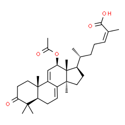 ChemSpider 2D Image | (12beta,24Z)-12-Acetoxy-3-oxolanosta-7,9(11),24-trien-26-oic acid | C32H46O5