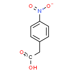 ChemSpider 2D Image | (4-Nitrophenyl)(1-~13~C)acetic acid | C713CH7NO4