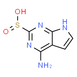 ChemSpider 2D Image | 4-Amino-1H-pyrrolo[2,3-d]pyrimidine-2-sulfinato | C6H6N4O2S