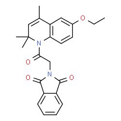 ChemSpider 2D Image | 2-[2-(6-ethoxy-2,2,4-trimethylquinolin-1-yl)-2-oxoethyl]isoindole-1,3-dione | C24H24N2O4