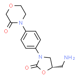 ChemSpider 2D Image | (S)-4-(4-(5-(Aminomethyl)-2-oxooxazolidin-3-yl)phenyl)morpholin-3-one | C14H17N3O4