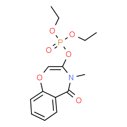 ChemSpider 2D Image | Diethyl 4-methyl-5-oxo-4,5-dihydro-1,4-benzoxazepin-3-yl phosphate | C14H18NO6P