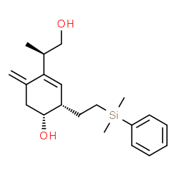ChemSpider 2D Image | (1R,2S)-2-{2-[Dimethyl(phenyl)silyl]ethyl}-4-[(2R)-1-hydroxy-2-propanyl]-5-methylene-3-cyclohexen-1-ol | C20H30O2Si