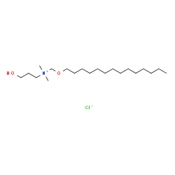 ChemSpider 2D Image | 3-Hydroxy-N,N-dimethyl-N-[(tetradecyloxy)methyl]-1-propanaminium chloride | C20H44ClNO2