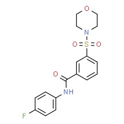 ChemSpider 2D Image | N-(4-Fluorophenyl)-3-(4-morpholinylsulfonyl)benzamide | C17H17FN2O4S