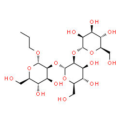 ChemSpider 2D Image | Propyl alpha-D-mannopyranosyl-(1->2)-alpha-D-mannopyranosyl-(1->2)-alpha-D-mannopyranoside | C21H38O16