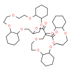 ChemSpider 2D Image | Di(octadecahydro-17H-dibenzo[b,k][1,4,7,10,13]pentaoxacyclohexadecin-18-yl) malonate | C41H68O14
