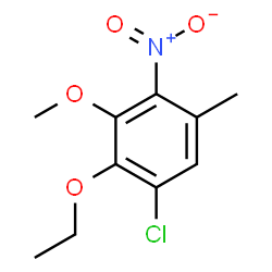 ChemSpider 2D Image | 2-ethoxy-3-methoxy-5-methyl-4-nitrochlorobenzene | C10H12ClNO4