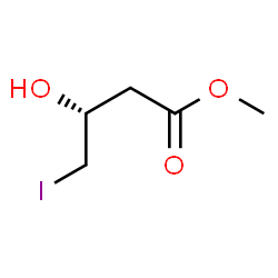 ChemSpider 2D Image | Methyl (3R)-3-hydroxy-4-iodobutanoate | C5H9IO3
