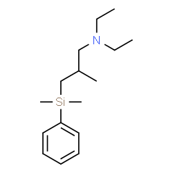 ChemSpider 2D Image | 3-[Dimethyl(phenyl)silyl]-N,N-diethyl-2-methyl-1-propanamine | C16H29NSi