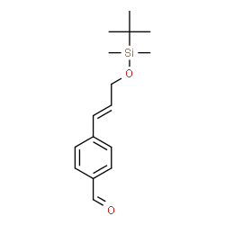 ChemSpider 2D Image | 4-[(1E)-3-{[Dimethyl(2-methyl-2-propanyl)silyl]oxy}-1-propen-1-yl]benzaldehyde | C16H24O2Si
