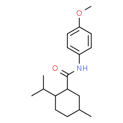 ChemSpider 2D Image | 2-Isopropyl-N-(4-methoxyphenyl)-5-methylcyclohexanecarboxamide | C18H27NO2