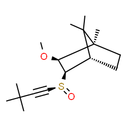 ChemSpider 2D Image | (1R,2S,3R,4S)-3-[(R)-(3,3-Dimethyl-1-butyn-1-yl)sulfinyl]-2-methoxy-1,7,7-trimethylbicyclo[2.2.1]heptane | C17H28O2S